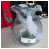 Hand Blown Art Glass Pitcher
