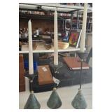 Candlesticks with Green Marble Bases