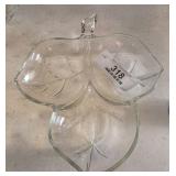 Pressed Glass Divided Dish