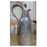 Glazed Drip Ceramic Pitcher
