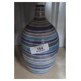 Pastel Striped Pottery Vase