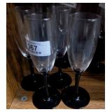 4 Crystyal D' Arques Durand Champagne Flutes