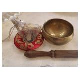 Oriental Brass Bowl & Jewelry