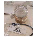 Engraved Crystal Ball Night Light