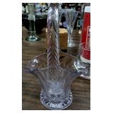 Duncan & Miller Etched Glass Brides Basket