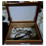 Antique Box & Vintage Flatware