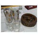 Vintage Glasses & Nut Set
