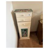 Floral Painted Jewelry Cabinet