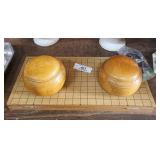 Goban Japanese Igo Go Board Vintage Game Set