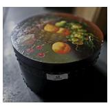 Painted Round Storage Box