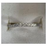 Sterling Silver White Sapphire Band Ring