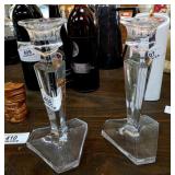 Heavy Crystal Candleholders