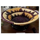 Hand Crafted African Raffia Wall Basket