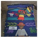 Native American Doll & Hand Sewn Blanket