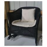 Antique Child's Wicker Rocker & Cushions