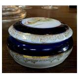 Cobalt Blue & Ivory Trinket Box