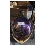 Glass Gazing Ball & Basket