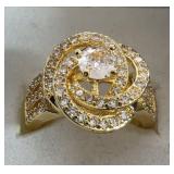 White Sapphire Engagement Ring