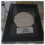 Framed Oriental Ceramic Casting