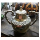 Heavy Brass Double Handle Jar & Lid