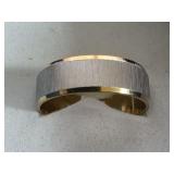 Men's 2 Tone Brushed Finish Wedding Band