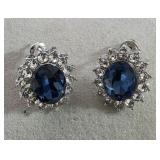 Beautiful Estate Blue Stone Earrings