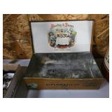 Darby & Joan Metal Cigar Box