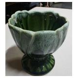 Vintage Copley Green & White Drip Planter