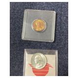 Silver Quarter & Penny