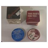 Budweiser & Bud Light Cardboard Coasters
