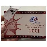 2001 United States Mint Silver Proof Set
