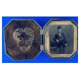 Tin Type Photo Case w/ Man