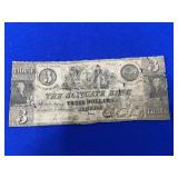 1850 Rhode Island $3 Bank Note