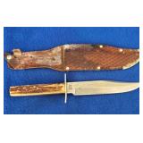 Stag Handled Bowie Knife