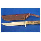 Stag Handled Bowie Knife