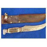 Stag Handled Hunting Knife