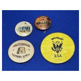 3- Vintage Political Buttons & a Masonic