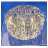 Uranium Glass Flower Frog