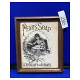 Vintage Framed Pears Soap Advertisement