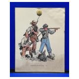 Vintage Wall Hanging of 1863 Confederate Infantry