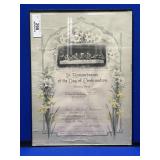 Framed 1926 Confirmation Certificate