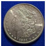 1881 S Morgan Silver Dollar