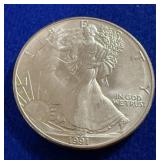 1991 UNC ASE Silver Dollar