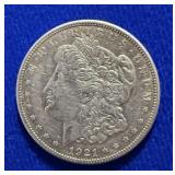 1921 S Morgan Silver Dollars