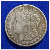 1921 S Morgan Silver Dollars