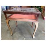 Vintage Glass Top Display Table