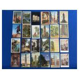 24 Vintage American Landmarks Postcard Collection