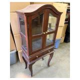 Vintage Glass Door Curio Cabinet
