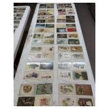 16 Binder Sleeves of Vintage Postcards