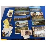 Mix of Panoramic and Small Vintage Postcards